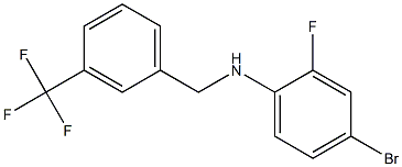 4-bromo-2-fluoro-N-{[3-(trifluoromethyl)phenyl]methyl}aniline 结构式