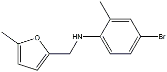 4-bromo-2-methyl-N-[(5-methylfuran-2-yl)methyl]aniline 结构式