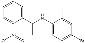 4-bromo-2-methyl-N-[1-(2-nitrophenyl)ethyl]aniline 结构式