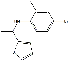 4-bromo-2-methyl-N-[1-(thiophen-2-yl)ethyl]aniline 结构式