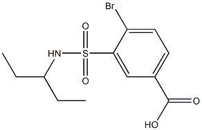 4-bromo-3-(pentan-3-ylsulfamoyl)benzoic acid 结构式