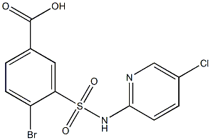 4-bromo-3-[(5-chloropyridin-2-yl)sulfamoyl]benzoic acid 结构式