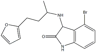 4-bromo-3-{[4-(furan-2-yl)butan-2-yl]amino}-2,3-dihydro-1H-indol-2-one 结构式