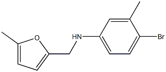 4-bromo-3-methyl-N-[(5-methylfuran-2-yl)methyl]aniline 结构式