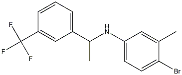 4-bromo-3-methyl-N-{1-[3-(trifluoromethyl)phenyl]ethyl}aniline 结构式