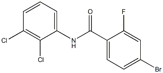 4-bromo-N-(2,3-dichlorophenyl)-2-fluorobenzamide 结构式