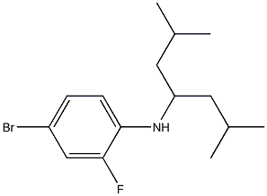 4-bromo-N-(2,6-dimethylheptan-4-yl)-2-fluoroaniline 结构式