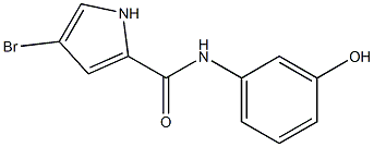 4-bromo-N-(3-hydroxyphenyl)-1H-pyrrole-2-carboxamide 结构式