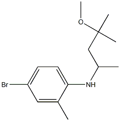 4-bromo-N-(4-methoxy-4-methylpentan-2-yl)-2-methylaniline 结构式