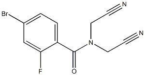 4-bromo-N,N-bis(cyanomethyl)-2-fluorobenzamide 结构式