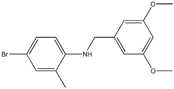 4-bromo-N-[(3,5-dimethoxyphenyl)methyl]-2-methylaniline 结构式