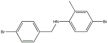 4-bromo-N-[(4-bromophenyl)methyl]-2-methylaniline 结构式
