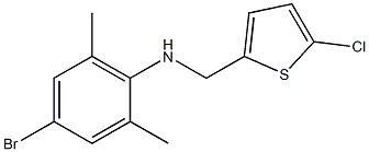 4-bromo-N-[(5-chlorothiophen-2-yl)methyl]-2,6-dimethylaniline 结构式