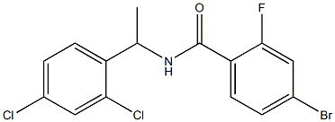 4-bromo-N-[1-(2,4-dichlorophenyl)ethyl]-2-fluorobenzamide 结构式