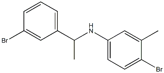 4-bromo-N-[1-(3-bromophenyl)ethyl]-3-methylaniline 结构式