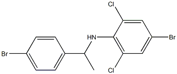 4-bromo-N-[1-(4-bromophenyl)ethyl]-2,6-dichloroaniline 结构式