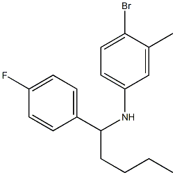 4-bromo-N-[1-(4-fluorophenyl)pentyl]-3-methylaniline 结构式