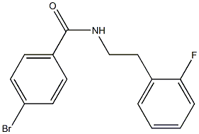 4-bromo-N-[2-(2-fluorophenyl)ethyl]benzamide 结构式