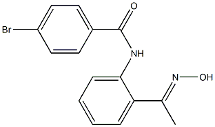 4-bromo-N-{2-[(1E)-N-hydroxyethanimidoyl]phenyl}benzamide 结构式
