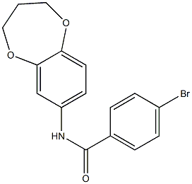 4-bromo-N-3,4-dihydro-2H-1,5-benzodioxepin-7-ylbenzamide 结构式
