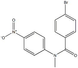 4-bromo-N-methyl-N-(4-nitrophenyl)benzamide 结构式