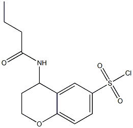 4-butanamido-3,4-dihydro-2H-1-benzopyran-6-sulfonyl chloride 结构式