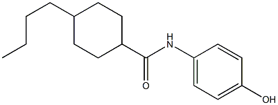 4-butyl-N-(4-hydroxyphenyl)cyclohexane-1-carboxamide 结构式
