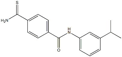 4-carbamothioyl-N-[3-(propan-2-yl)phenyl]benzamide 结构式