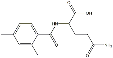 4-carbamoyl-2-[(2,4-dimethylphenyl)formamido]butanoic acid 结构式