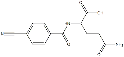 4-carbamoyl-2-[(4-cyanophenyl)formamido]butanoic acid 结构式