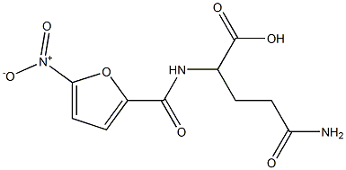 4-carbamoyl-2-[(5-nitrofuran-2-yl)formamido]butanoic acid 结构式