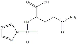 4-carbamoyl-2-[1-(1H-1,2,4-triazol-1-yl)acetamido]butanoic acid 结构式