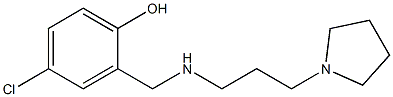 4-chloro-2-({[3-(pyrrolidin-1-yl)propyl]amino}methyl)phenol 结构式