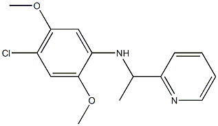 4-chloro-2,5-dimethoxy-N-[1-(pyridin-2-yl)ethyl]aniline 结构式