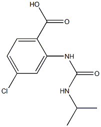 4-chloro-2-[(propan-2-ylcarbamoyl)amino]benzoic acid 结构式