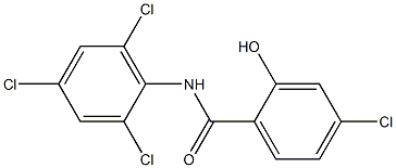 4-chloro-2-hydroxy-N-(2,4,6-trichlorophenyl)benzamide 结构式