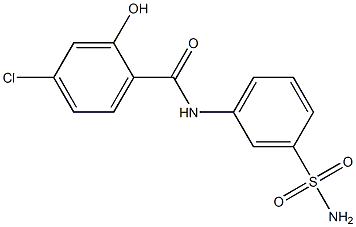 4-chloro-2-hydroxy-N-(3-sulfamoylphenyl)benzamide 结构式
