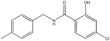 4-chloro-2-hydroxy-N-[(4-methylphenyl)methyl]benzamide 结构式