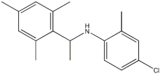 4-chloro-2-methyl-N-[1-(2,4,6-trimethylphenyl)ethyl]aniline 结构式