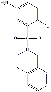 4-chloro-3-(1,2,3,4-tetrahydroisoquinoline-2-sulfonyl)aniline 结构式