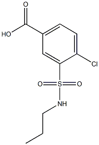 4-chloro-3-(propylsulfamoyl)benzoic acid 结构式