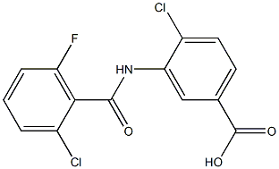 4-chloro-3-[(2-chloro-6-fluorobenzene)amido]benzoic acid 结构式