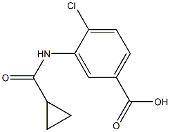 4-chloro-3-[(cyclopropylcarbonyl)amino]benzoic acid 结构式