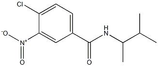 4-chloro-N-(3-methylbutan-2-yl)-3-nitrobenzamide 结构式