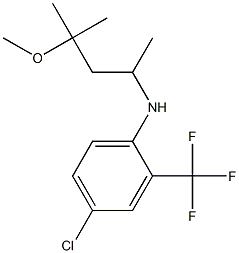 4-chloro-N-(4-methoxy-4-methylpentan-2-yl)-2-(trifluoromethyl)aniline 结构式