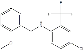 4-chloro-N-[(2-methoxyphenyl)methyl]-2-(trifluoromethyl)aniline 结构式