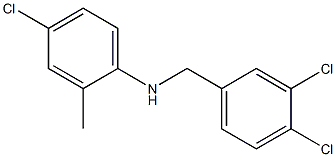 4-chloro-N-[(3,4-dichlorophenyl)methyl]-2-methylaniline 结构式