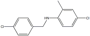 4-chloro-N-[(4-chlorophenyl)methyl]-2-methylaniline 结构式