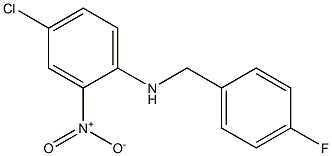 4-chloro-N-[(4-fluorophenyl)methyl]-2-nitroaniline 结构式