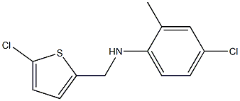 4-chloro-N-[(5-chlorothiophen-2-yl)methyl]-2-methylaniline 结构式